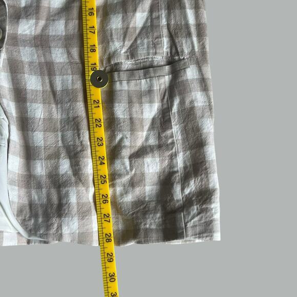 A New Day Women’s Linen Blend Gingham Blazer Tan White Size XXL - Picture 8 of 8
